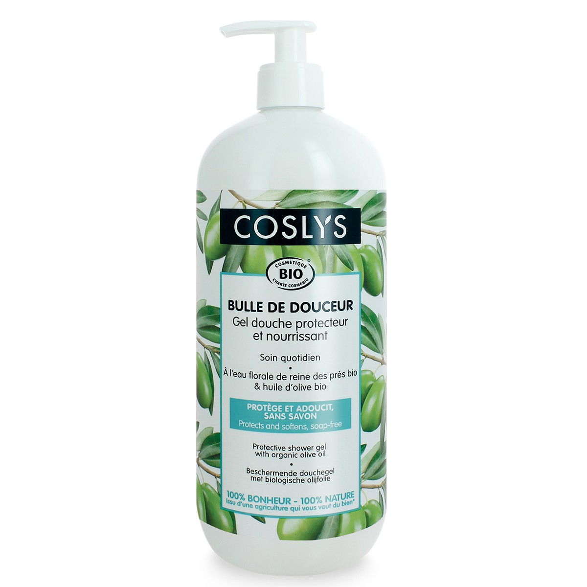 Coslys Gel de ducha Protector con Aceite de Oliva 1 Litro