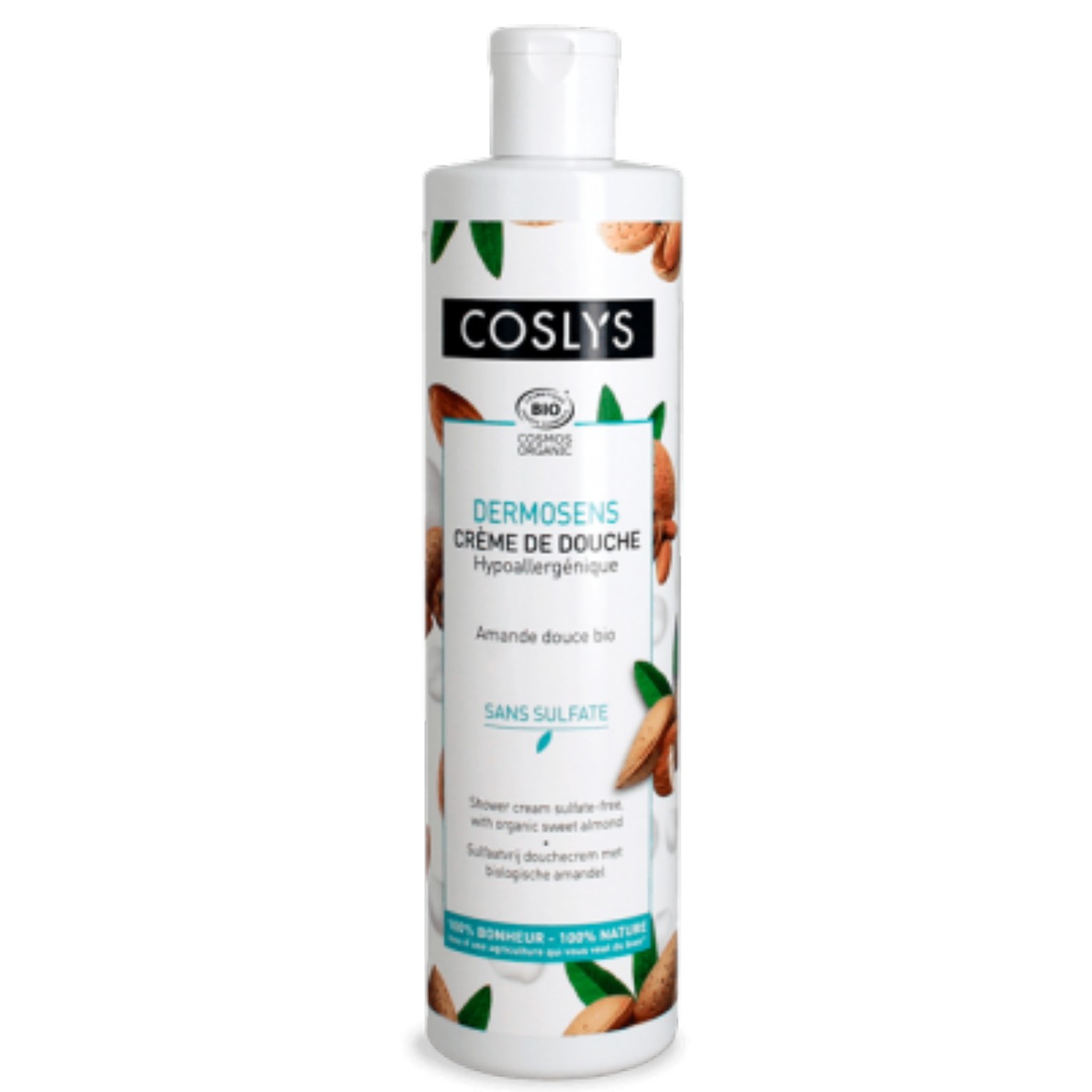 Crema de ducha sin sulfatos con almendra Coslys DERMOSENS 380ml