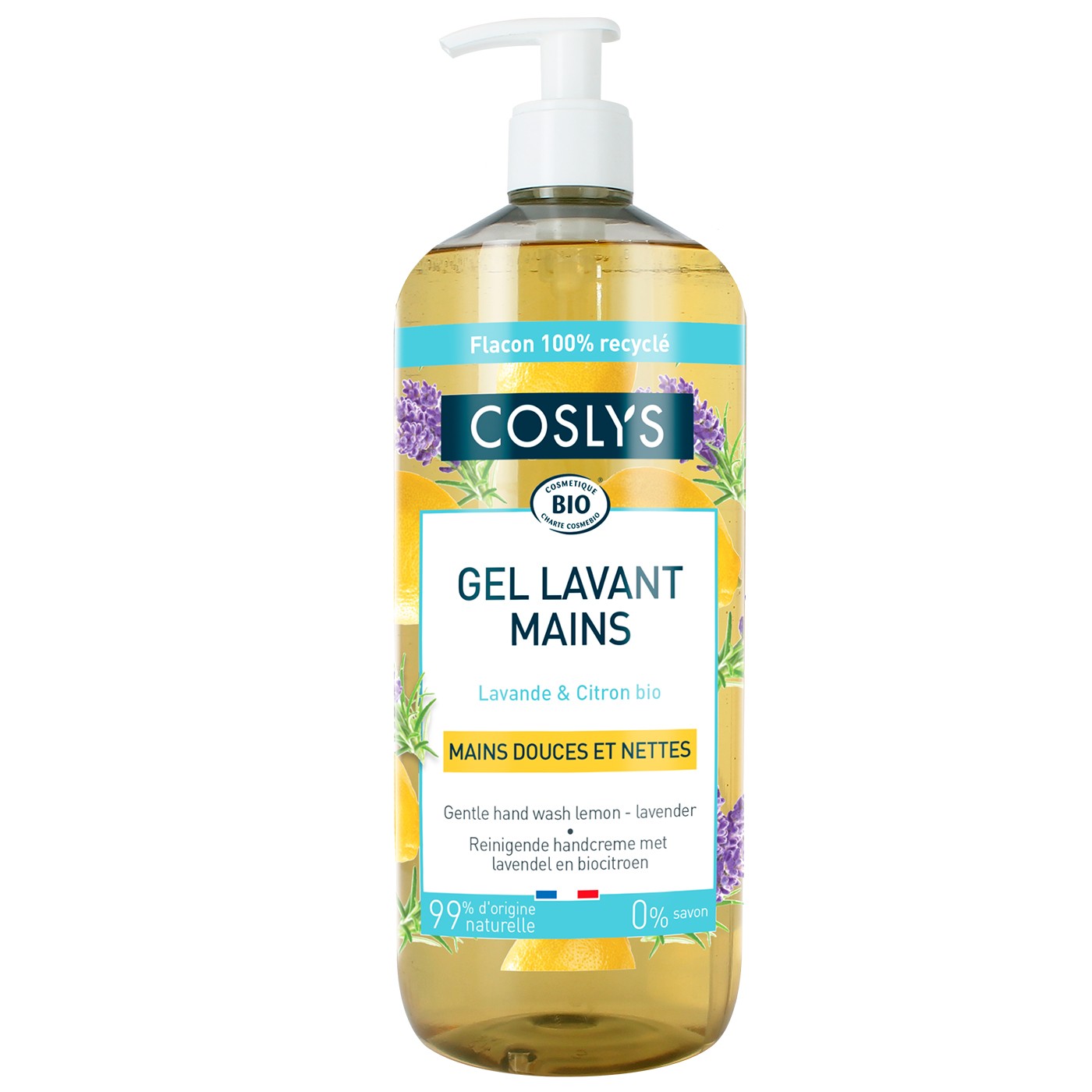 Coslys Jabón de Manos en Crema Lavanda y Limón 1 Litro