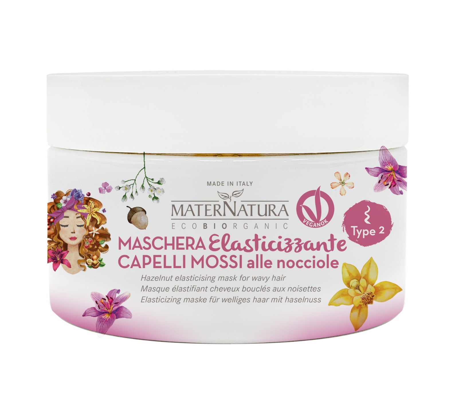 Mascarilla Capilar Pelo Ondulado de Maternatura 200ml.