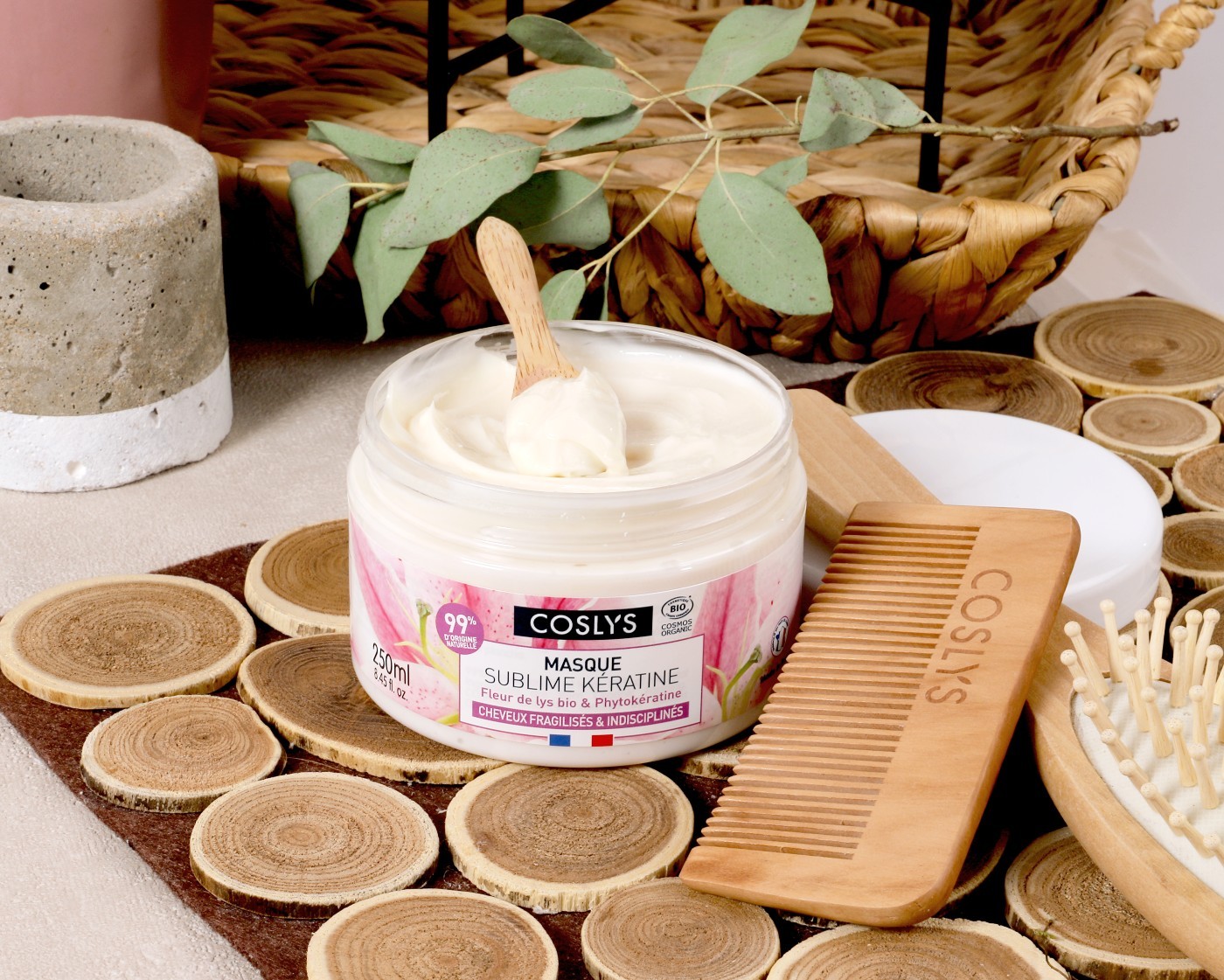 Mascarilla Capilar con Keratina Vegetal de Coslys 250ml.