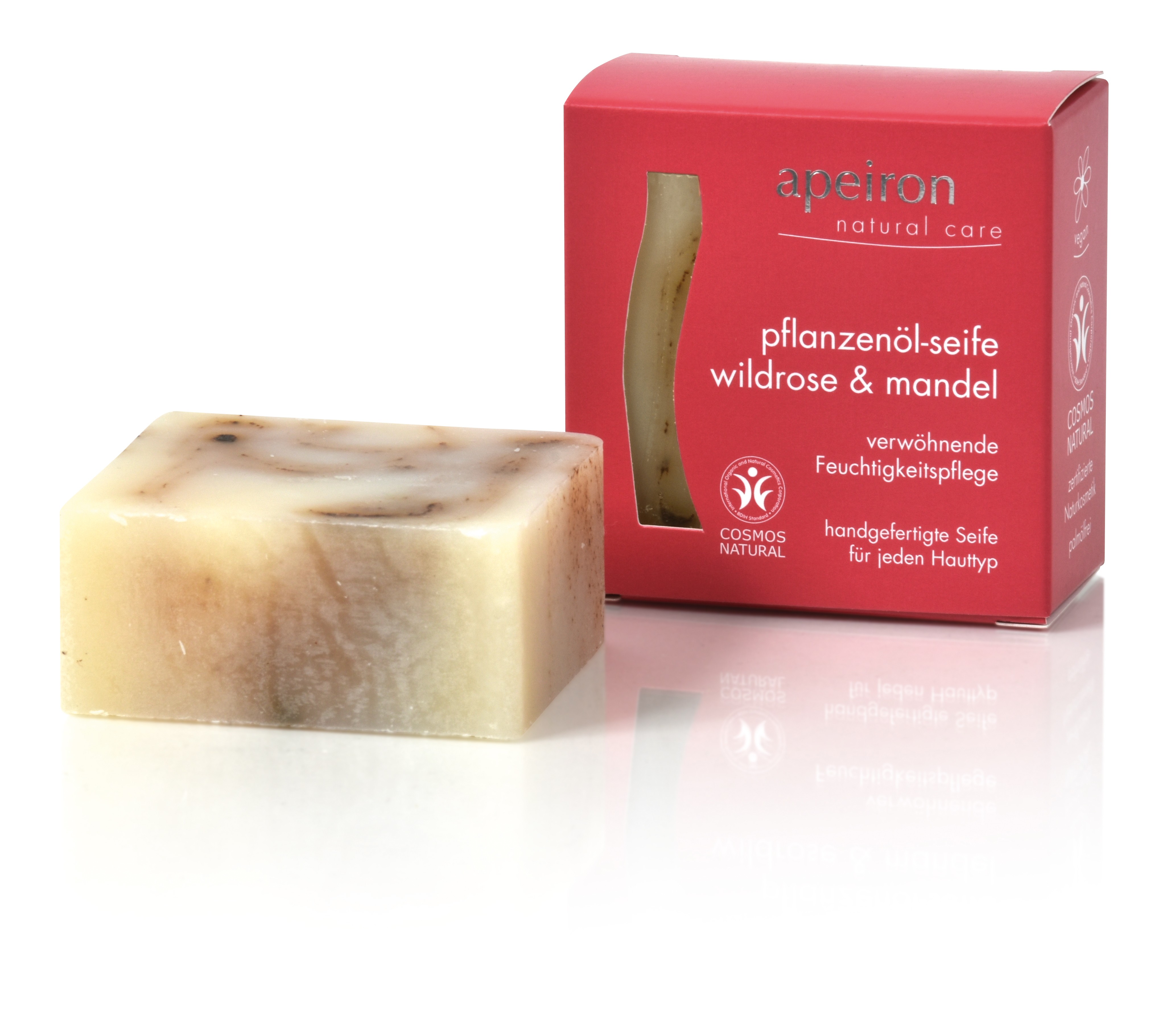 Jabón de Rosa & Almendra de Apeiron 100g